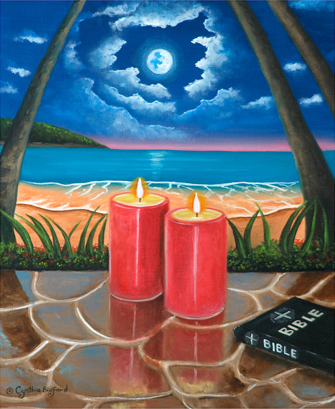 Lights of Faith Oil On Canvas by Cynthia Bluford Mejia