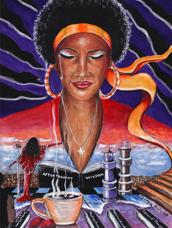 Queen Wisdom watercolor by Cynthia Bluford Mejia